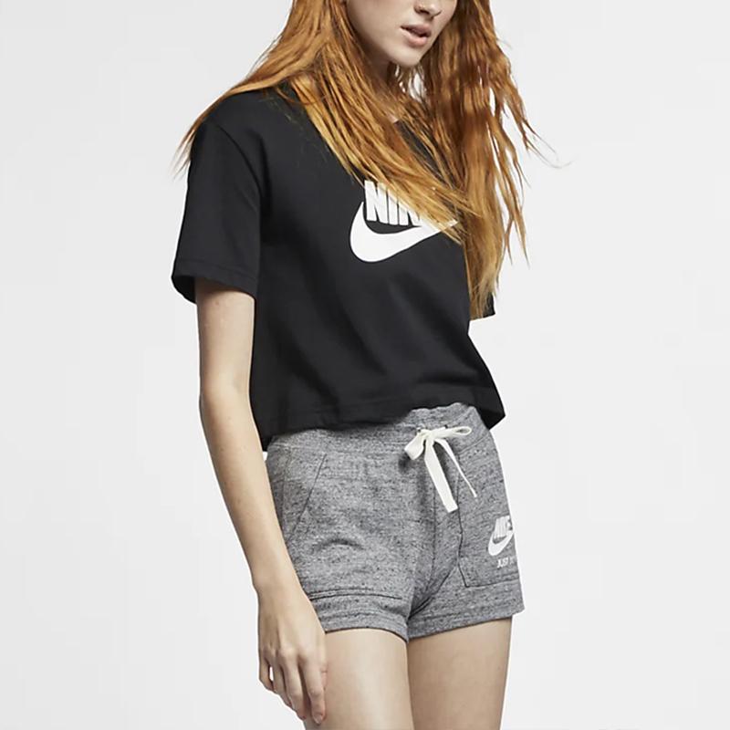 Nike Sportswear Womens Essential Cropped T-shirt Black Women Streetwear BV6175-010
