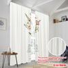 2 Stück 2D Flachdruck Vorhänge Floral Botanisch Psalm Stoff Ohne Strom Festliche Wanddeko Perfekt für Wandkunst Party