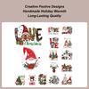 15pcs Christmas Cartoon Heat-Transfer Stickers Christmas Themed DTFTransfer Bundle PVC Vinyl Iron-On Decal Patches For T-Shirts