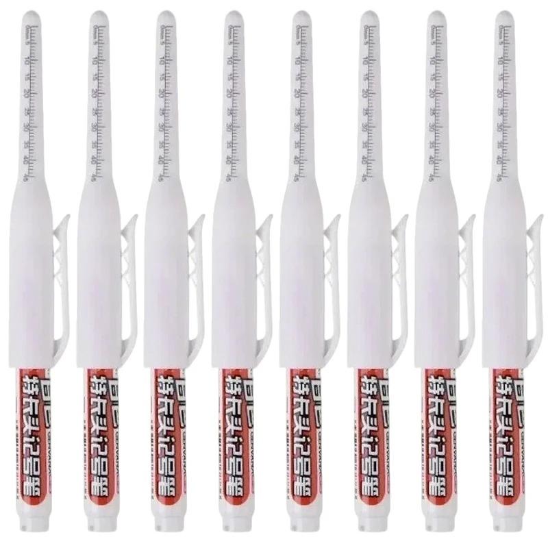 45mm Tip Waterproof Long Head Marker Pen set Quick-Dry Ink for Woodworking Construction Deep Hole Non-Toxic Black Red Blue White