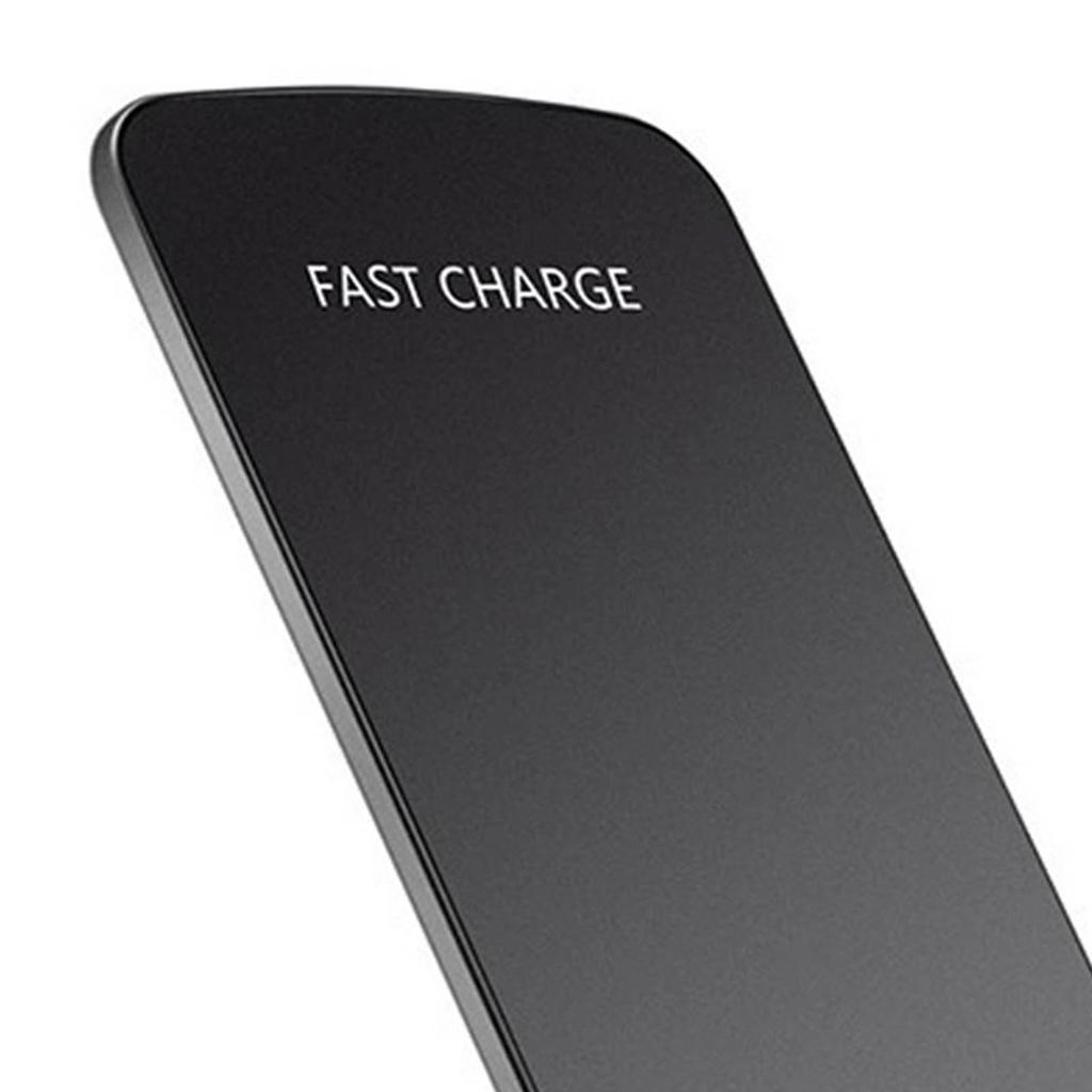 Stojan pro rychlé bezdrátové nabíjení 15W typu C 2 v 1 Držák na mobilní telefon Bezdrátová nabíječka Černá