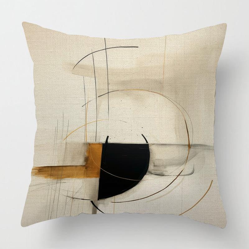 Home Decor Abstract Circles Geometric Pillow Covers Pattern Cushion Cover Suitable For Sofa Bedroom Car Pillow Cover