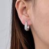 Fashion Zirconia Huggie Hoop Earrings Woman Geometric U Shape Hoops Ear Buckle Gold Copper Color Elegant Daily Vintage Zircon