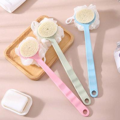 3pcs 2 In 1 Long Handle Bath Brush Back Scrubber for Shower Loofah Sponge Body USN