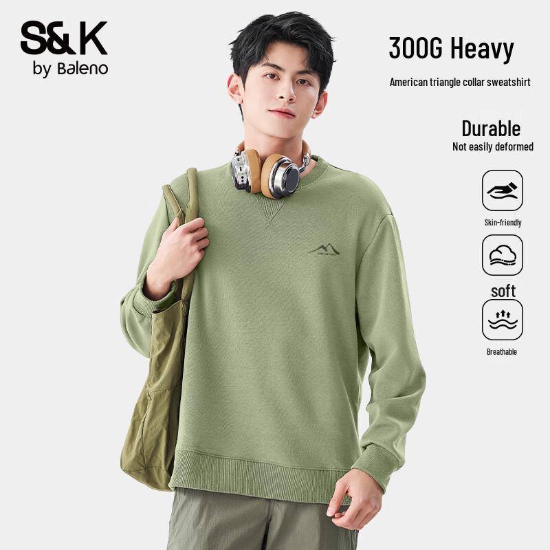 Baleno Men's S&K Series Heavyweight Round Neck Sweatshirt