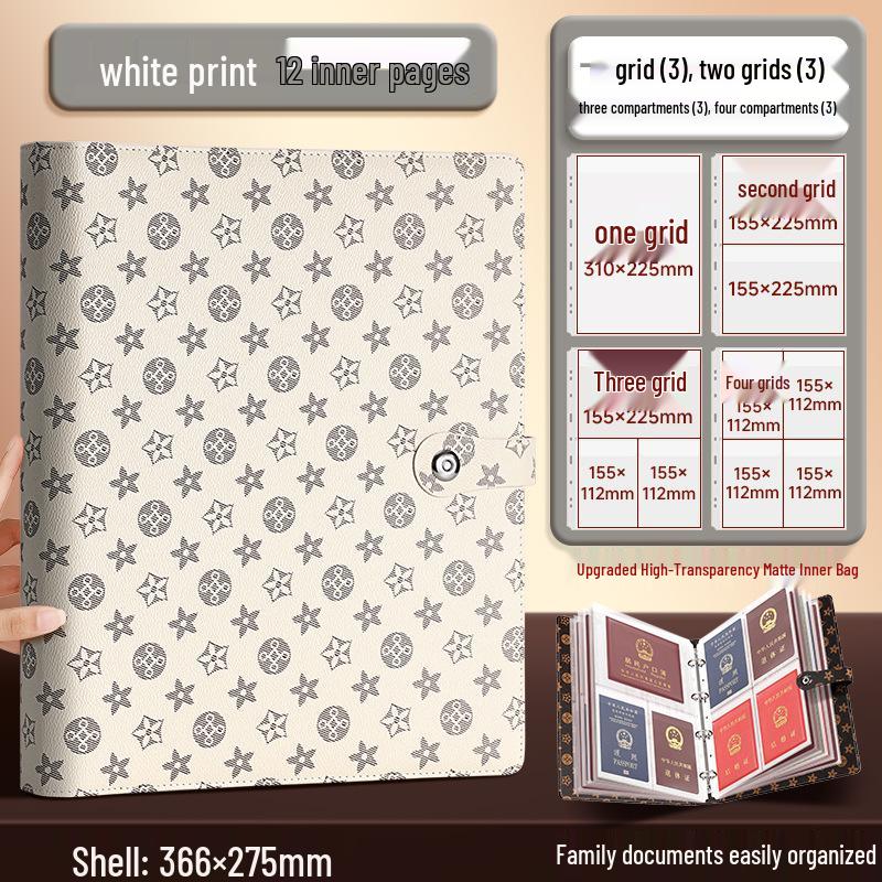 Magnetic Document Organizer: Baby Certificate & Family Card Holder with Protective Cover