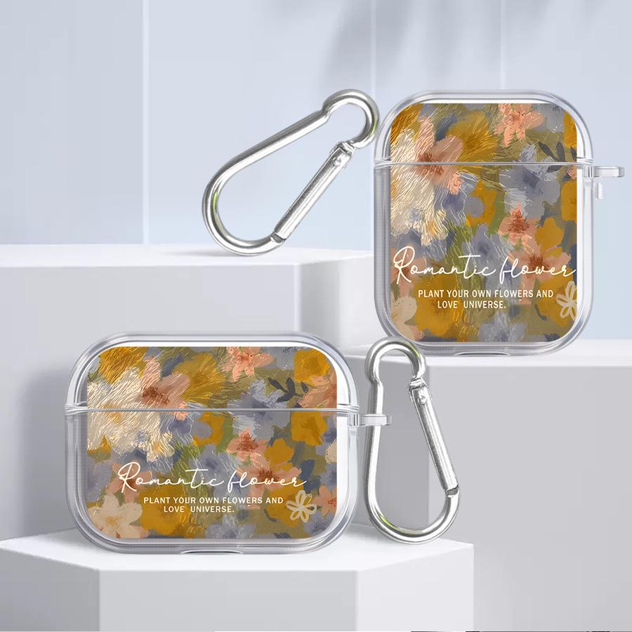 Case For Airpods Pro2 4 1 2 Pro 3 Pro3 Clear Earphone Cases Cover Retro Printed Pattern Fashion