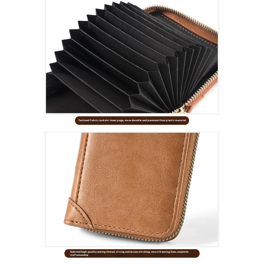 Card Bag Men's Anti-degaussing Theft Certificate Card Bag Small Multi-card Organ Card Clip Large Capacity Women's Bank Card Holder