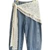 Lace Wrap Belt for Women, Adjustable Waist Scarf with Scalloped Edge and Long Ties, Lightweight Accent for Dresses, Blouses and Jeans