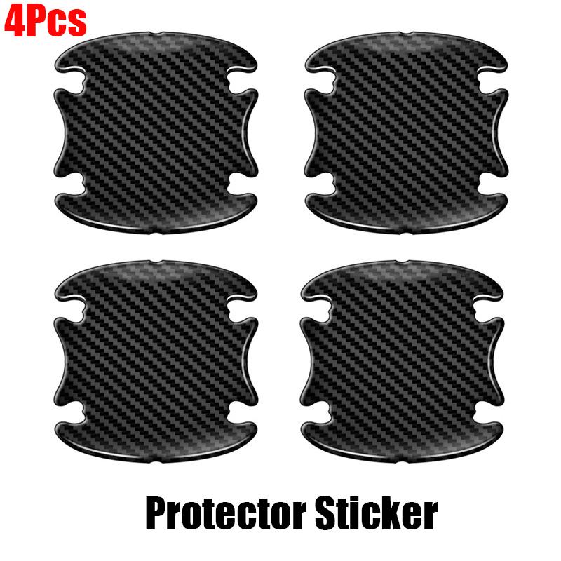 14PCS Car Door Handle Bowl Scratch Protector Carbon Fiber Stickers Rearview Mirror Protection Strip For Car Auto Accessories