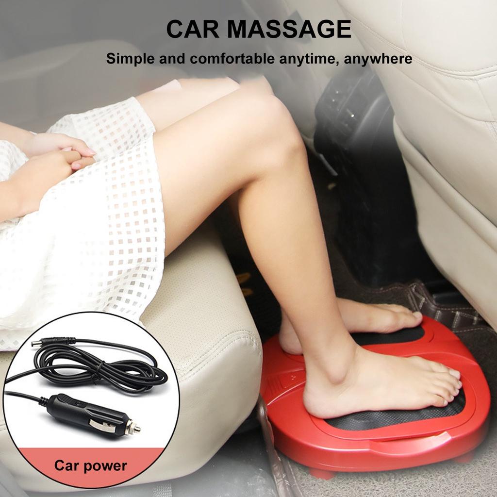Foot Therapy Machine Car Electric Heating Foot Massager Heat Therapy Relaxation Kneading Roller Shiatsu Foot Massage Machine for Relief Leg