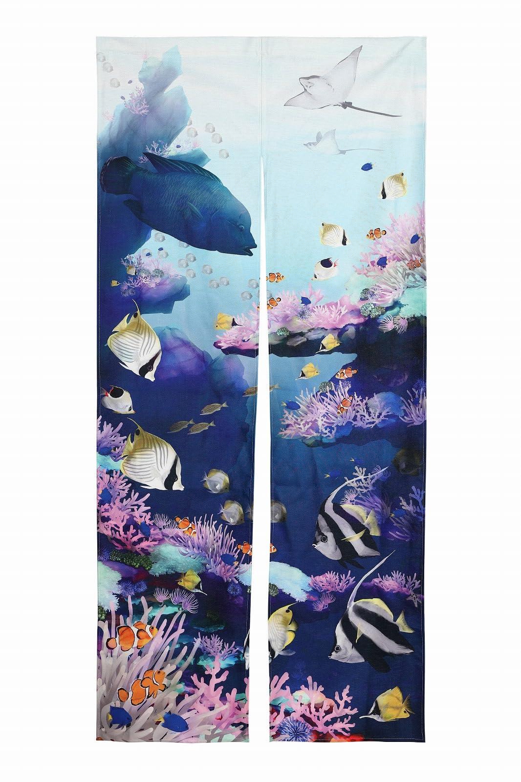 

Норен Тропическое море Милый Натяжной Комната для переодевания Приватность Разное Лестница next.design Занавеска, Аквариум, Рыба, Коралл, Рыба, Декорация, Стильный, Веселый,