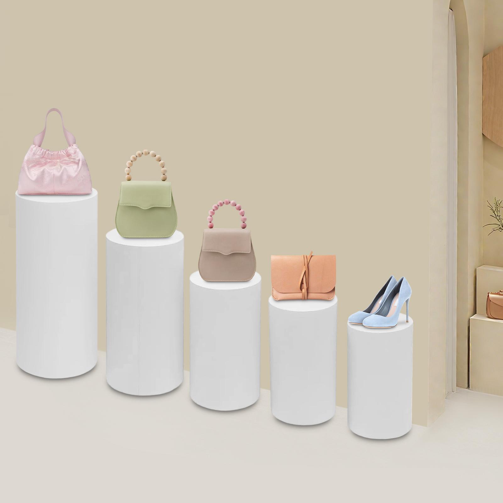 

5 Pcs Dessert Stand White, Modern Cylindrical Cupcake Cake Display Rack, Heavy Duty Iron Multi-level Stand белый