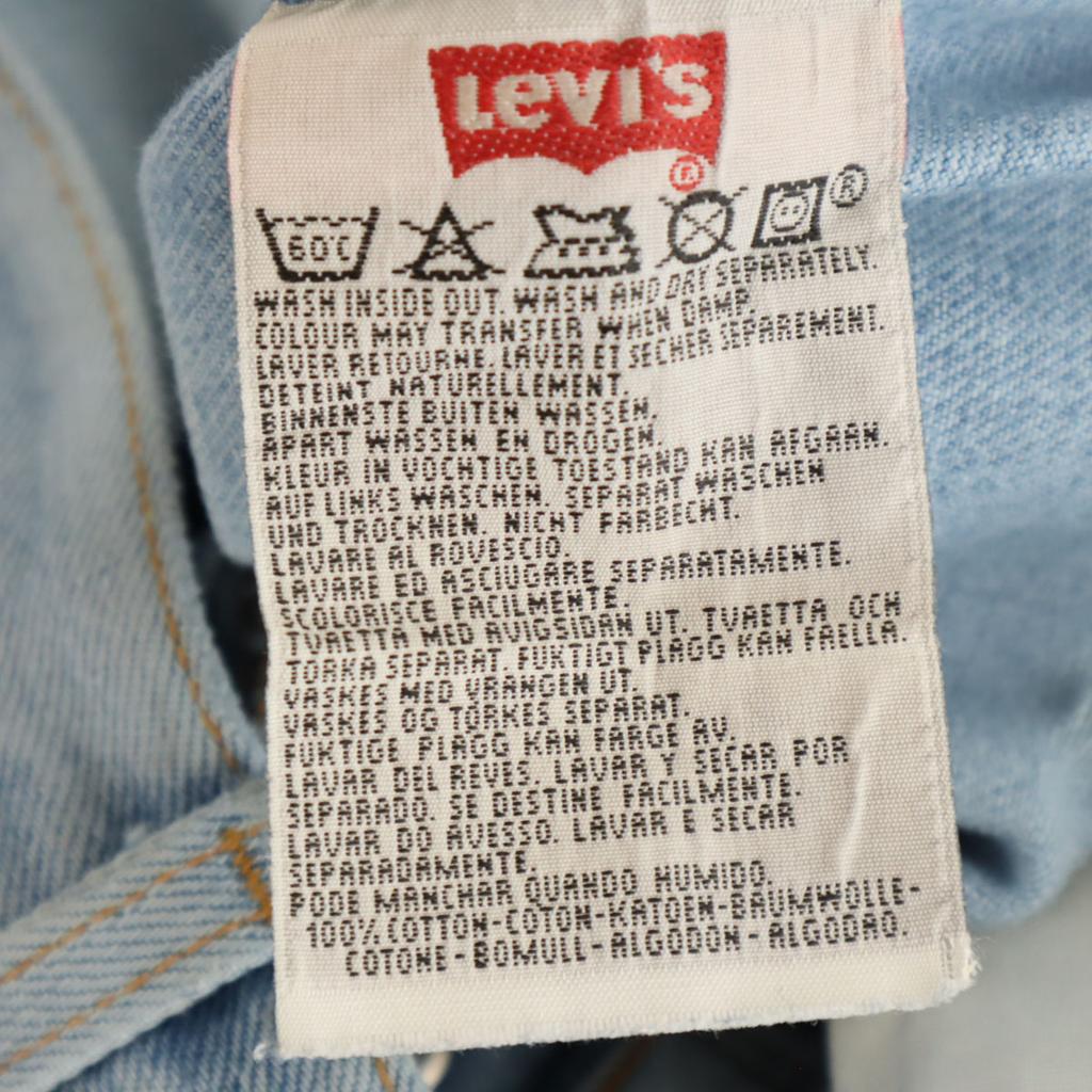 Levi's 90s Made in USA Old Straight denim pants W33 Blue 501 Men's Used