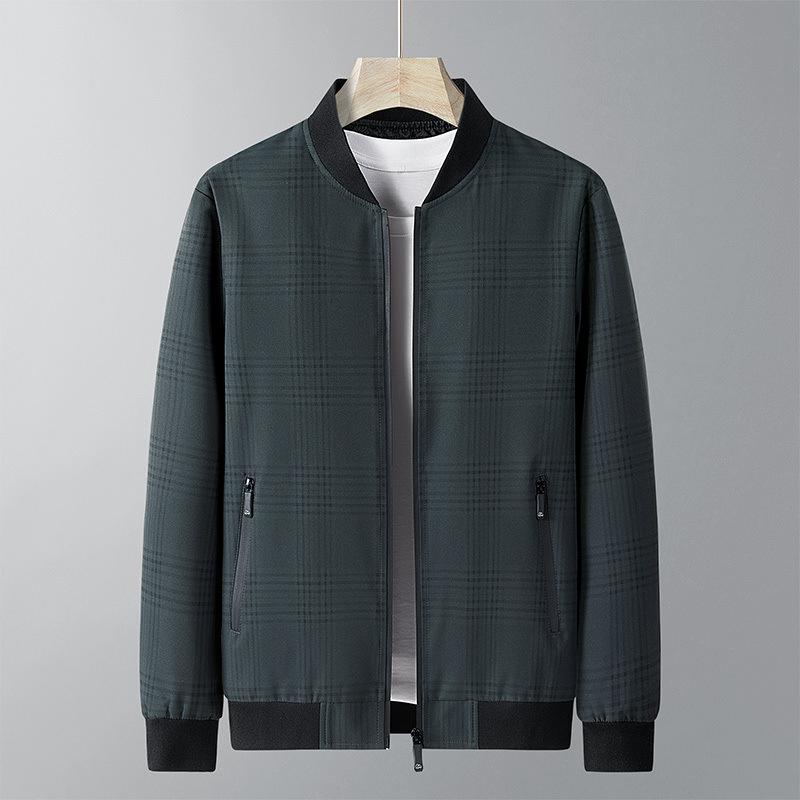 24 Giacca Primavera Autunno da Uomo Collo Alto Casual da Papà Business da Uomo Top Versatile