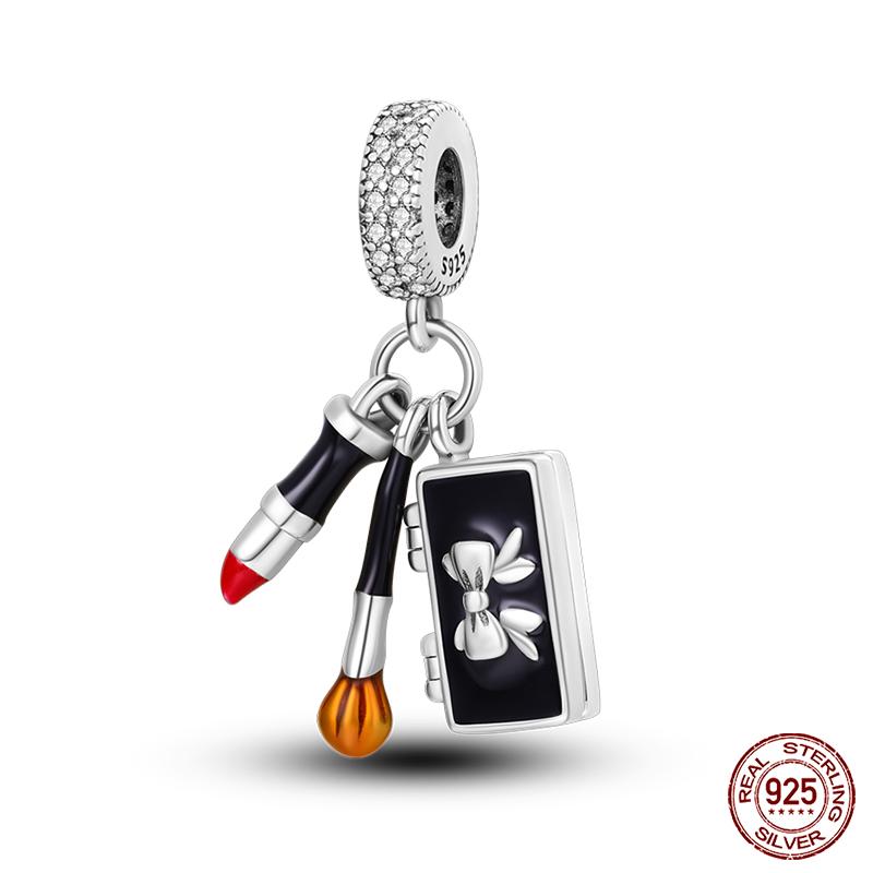 100% Copper High Heels Lipstick Lifestyle Collection Charm Beads For Brand Original Bracelet Diy Jewelry