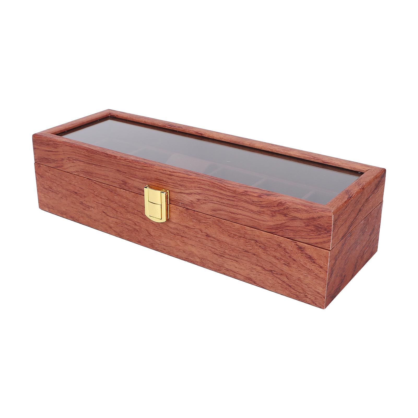 

Watch Storage Box Case 6 Slot Luxury Watch Display Organizer for Jewelry Storage
