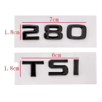3D ABS 230 280 300 330 380 TSI Badge Decals Car Body Trunk Emblem Sticker for Skoda Octavia Fabia Rapid Kodiaq Karoq Accessories