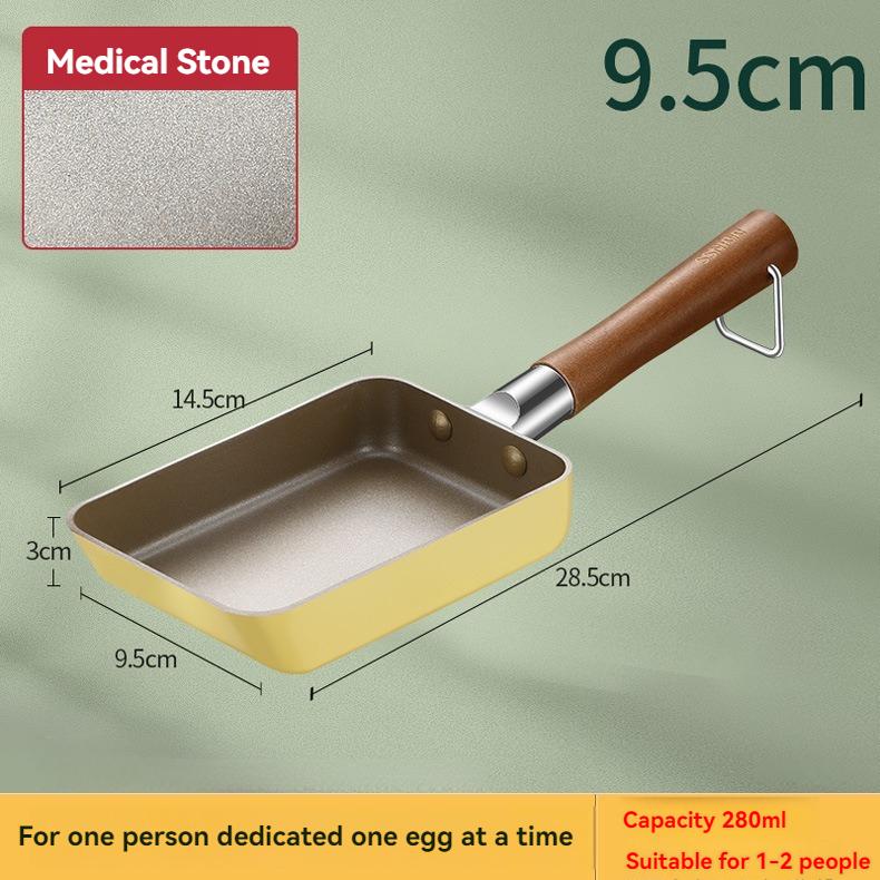 Patelnia do omletów kuchennych Mini patelnia do rondla Tamagoyaki z powłoką zapobiegającą przywieraniu Prostokątna patelnia do smażenia Domowe zachodnie śniadaniowe garnki do gotowania na wszystkie kuchenki
