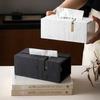 Travertine Tissue Box Kitchen Bedroom Napkin Box Luxury Art Napkins Storage Boxes Portable Rectangular Tissue Case Container