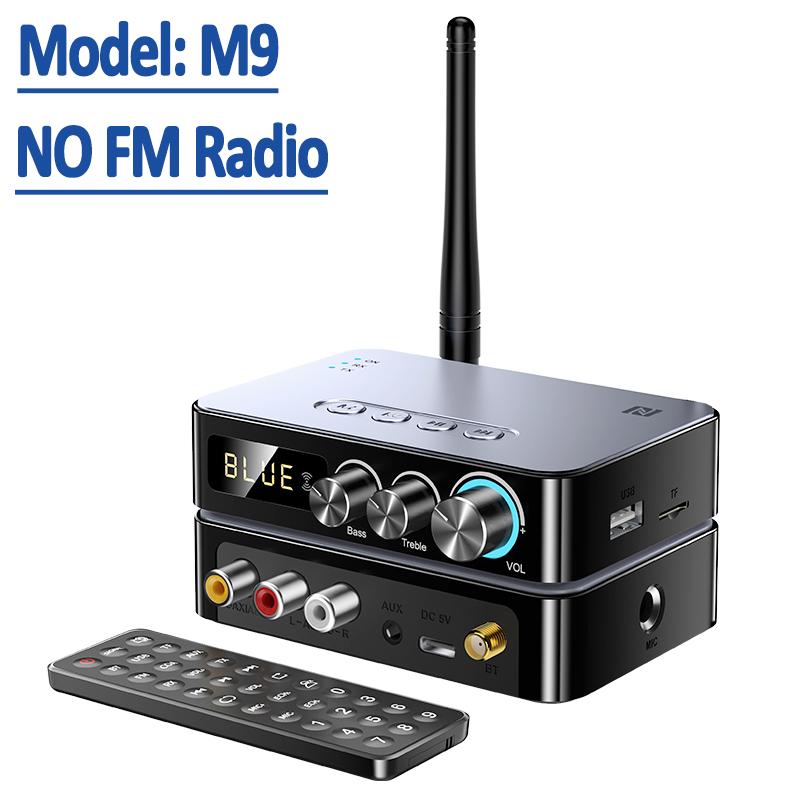 

NFC 1200Mah Bluetooth 5.0 Receiver Transmitter Stereo 3.5mm AUX Jack RCA Wireless Audio Adapter Micrphone Sing FM Radio For TV