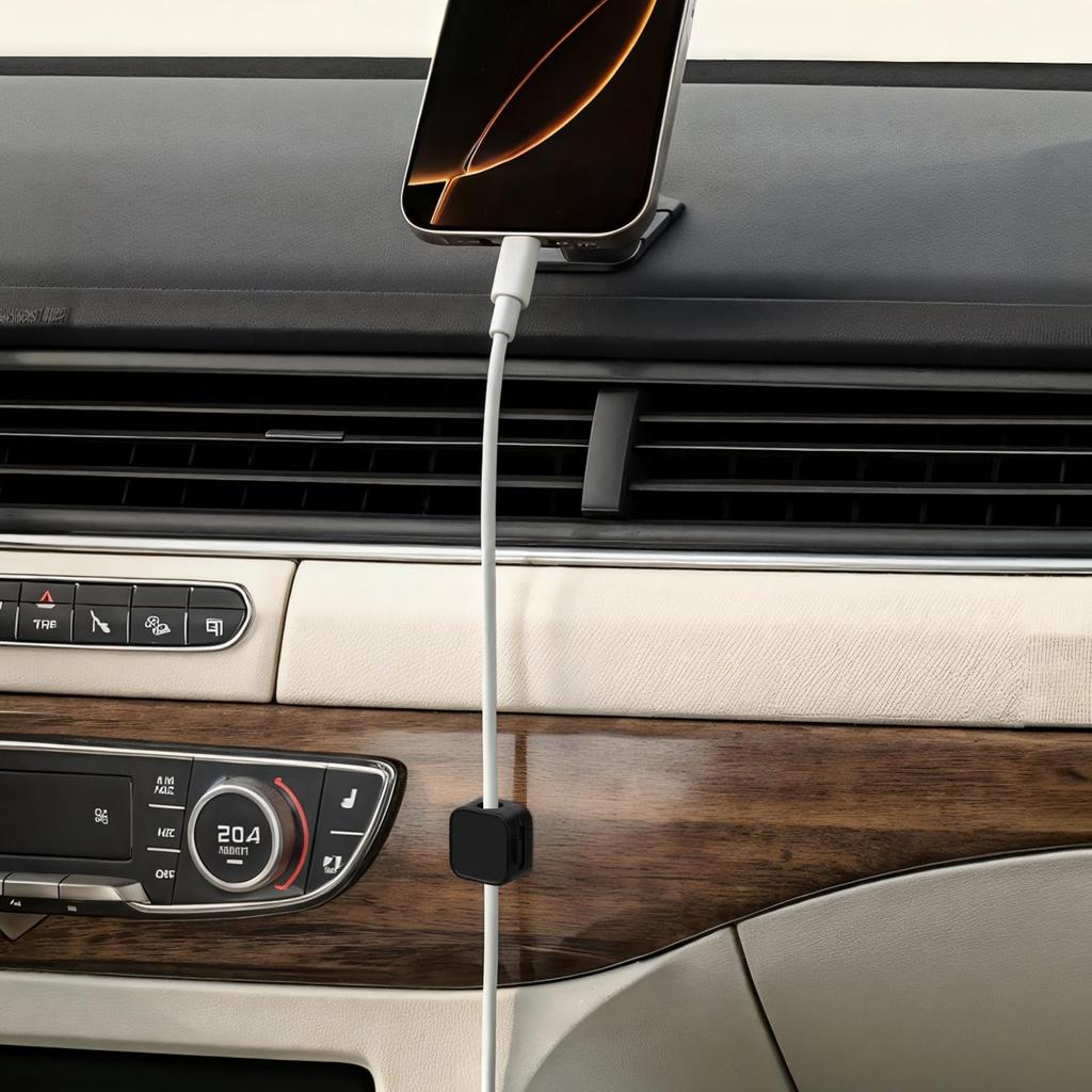 Cmxh89 Cable Holder, Spring-Loaded Cable Holder with Clip and Magnetic Clip, Organizes Cables, Adjusts Cables Smoothly, Cord Holder for Desk Use,