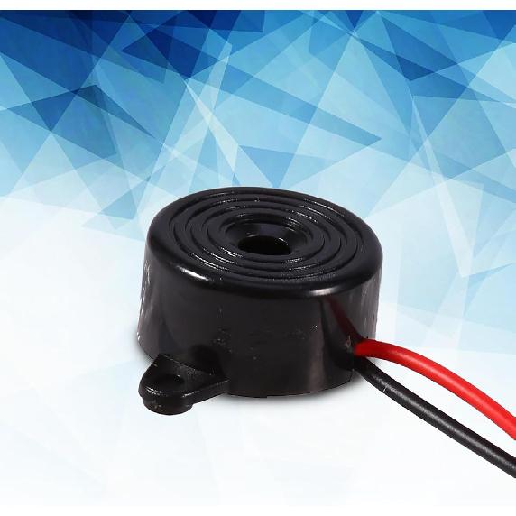 Alarm Buzzer, 3-24V Piezo Electronic Tone Buzzer Alarm Continuous Sound Cable Length 100mm Electronic Buzzer Alarm for Computers Printers