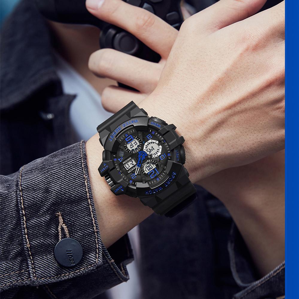 Sanda Watch Youth Multifunctional Men's Waterproof Night Light Outdoor Sports Versatile Electronic Watch