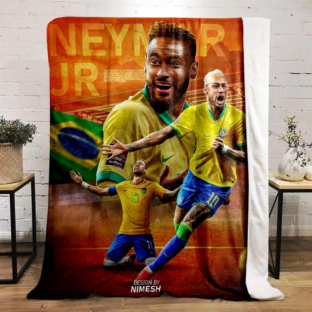 Soccer Player Designed Flannel blanket for bedroom, living room, sofa, and nap
