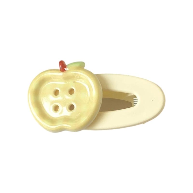 

Fruit Button Hair Clip With Candy Color Design Simple Resin Hairpin For Teens And Kids Fashion Hair Styling Accessories