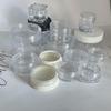 Transparent Plastic Mini Cosmetic Jars for Nail Art & Ornament Storage