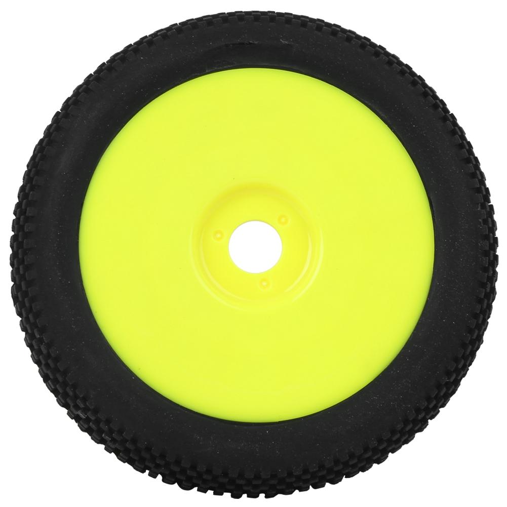 2pcs RC Rubber Tires 17mm Hex Wheel Hub for 1/8 Truck Off Road Model Crawler Car(White )