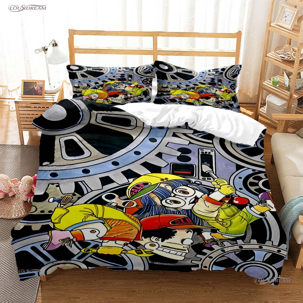 DR Slump Arale Anim Casal All Season Duvet Cover Comforter Bedding Set Soft Quilt Cover and Pillowcases Single/Double/Queen/King