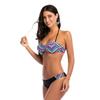 Retro Summer Beach Striped Print Swimwear With Premium Quality Fabric And Timeless Design