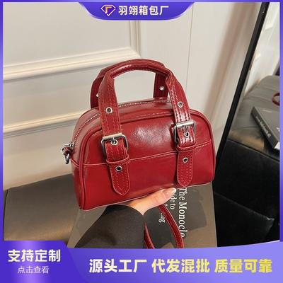 Bolsa pequena premium feminina nova bolsa de mão retrô moda bolsa mensageiro versátil bolsa almofada