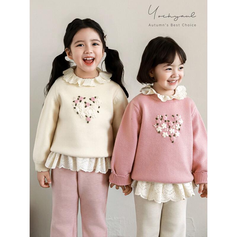 YouYou Girl's Romantic Crochet Knit Sweater