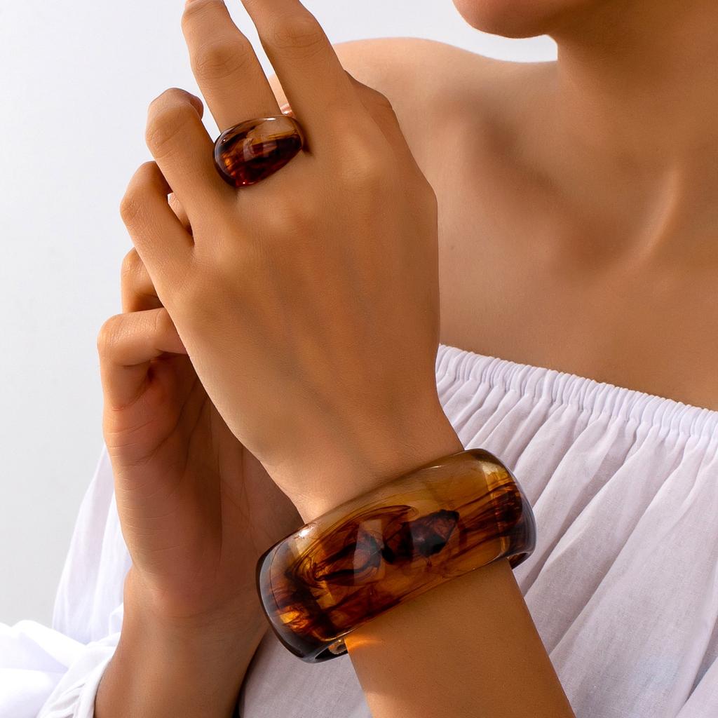 Two-Piece Women's Jewelry Set Bohemian Style Bracelet and Ring Set Suitable for Daily Wear and Gift Giving