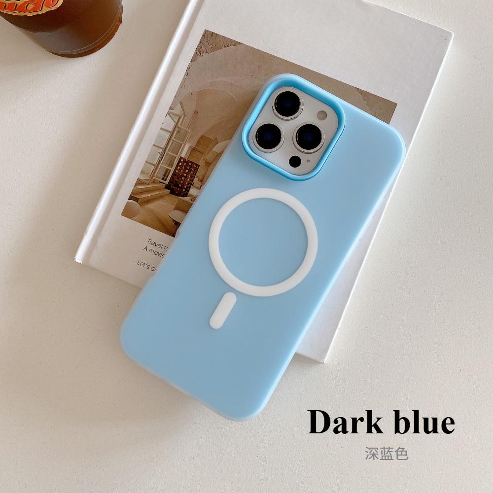 Luxury Candy Matte for Magsafe Case for iPhone 17 Air 16 15 14 13 12 Pro Max 11 16Plus 16E 17Pro Magnetic Clear 2 IN 1 Cover