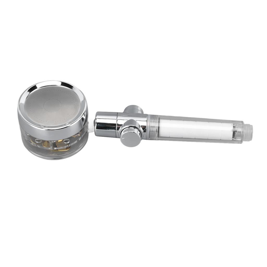 Propeller Shower Head Vortex Hydro Jet 360 Degrees  Rotating Handheld with Pause Switch Filter G1/2
