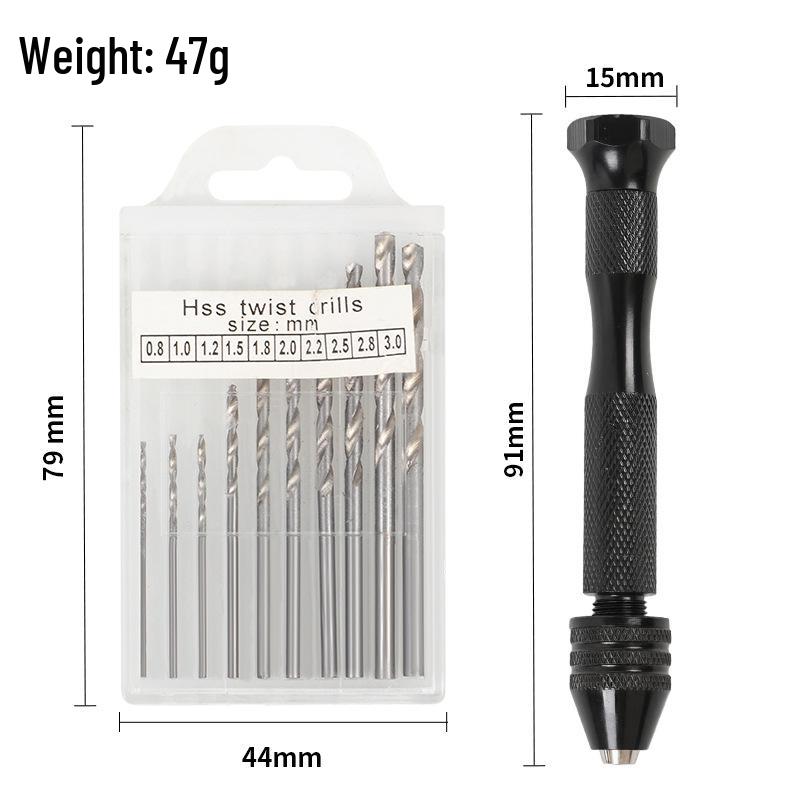 50-Piece Titanium-Plated Twist Drill Bit Set, 1-3mm, for Electric Drills, Woodworking, DIY