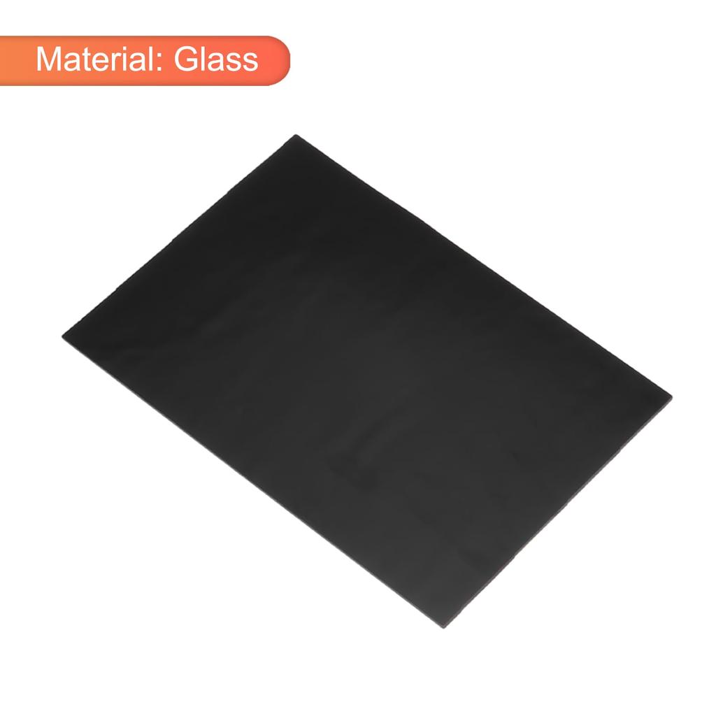 Uxcell 2 Ark Färgat Glas Mosaikplattor 7,9" x 5,9" Svart Färgat Glasark för Hantverk, DIY och Konstprojekt