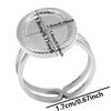 Fashion DIY Drip Oil Rhinestone Round Oval Water Droplets Blank Settings Open Adjustable Stainless Steel Ring For Women Men Gift