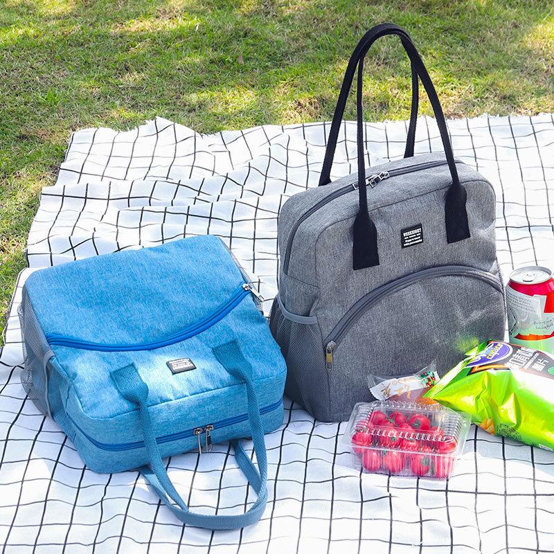 Portable Outdoor Picnic Bag Fresh Insulation Lunch Bag Thermal Insulated Bag Picnic Food Cooler Box Tote Storage Ice Bags