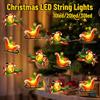 Warm Light Christmas LED String Lights Cartoon DIY Garland Sleigh Airplane Christmas Lights Battery Powered Plastic