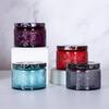 4oz Romantic Embossed Glass Candle Holder Jar Lid Handmade Empty Glass Container Home Office Christmas Decoration Printed
