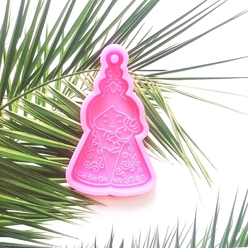 Silicone Mold Epoxy Resin Casting Mould for Making Nun Shaped Keychains Backpack Decorations and Religious Pendants