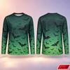 Gothic Bat Pattern Long Sleeve T Shirt Men Halloween 3D Print Gradient Horror Sky Flying Bat Tee Casual Quick Dry New Top Unisex