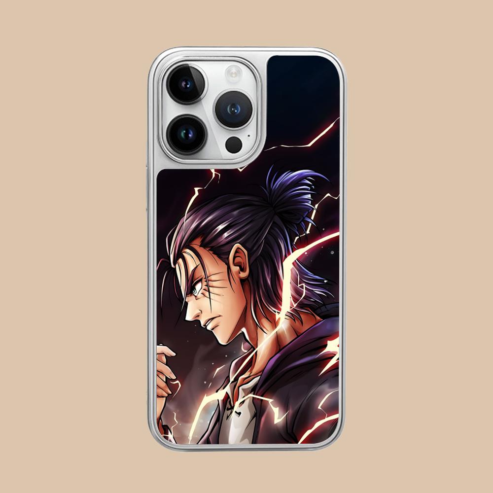 

AOT Eren Yeager Silver Plating Mobile Phone Case for iPhone 17 16 15 14 13 12 11 Air Pro Max Plus Colorful Cover iPhone 11