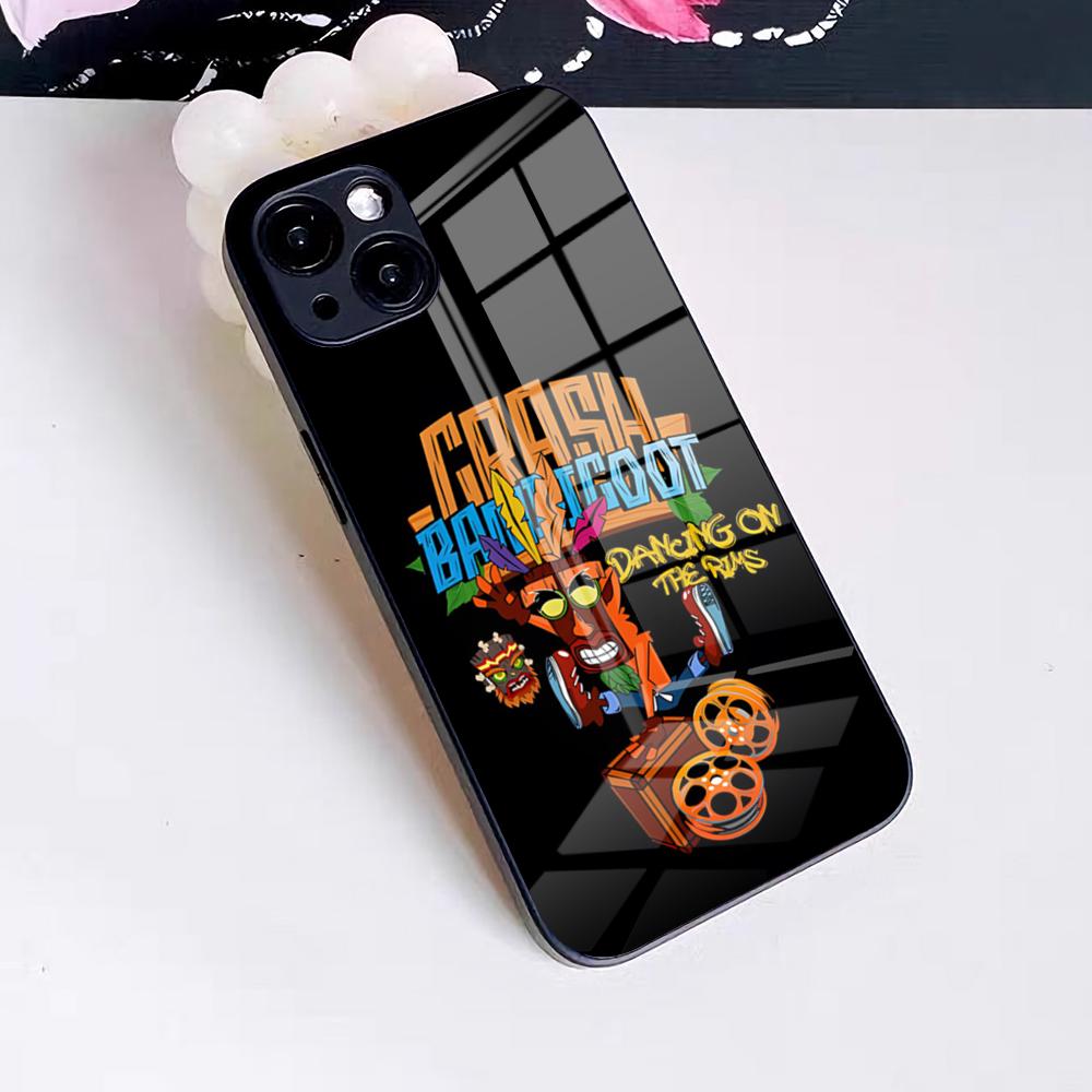 Game Crash B-Bandicoot Phone Case For IPhone 17 Pro Max 16 15 14 Pro Max 13 11 X Xs Xr 8 7Plus Glass Cover