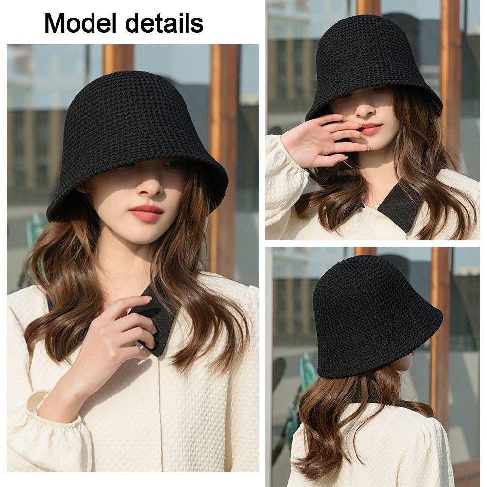 Breathable Fisherman's Hat Hollow Out Sun Hat New Fashion Bucket Hat  Spring Summer